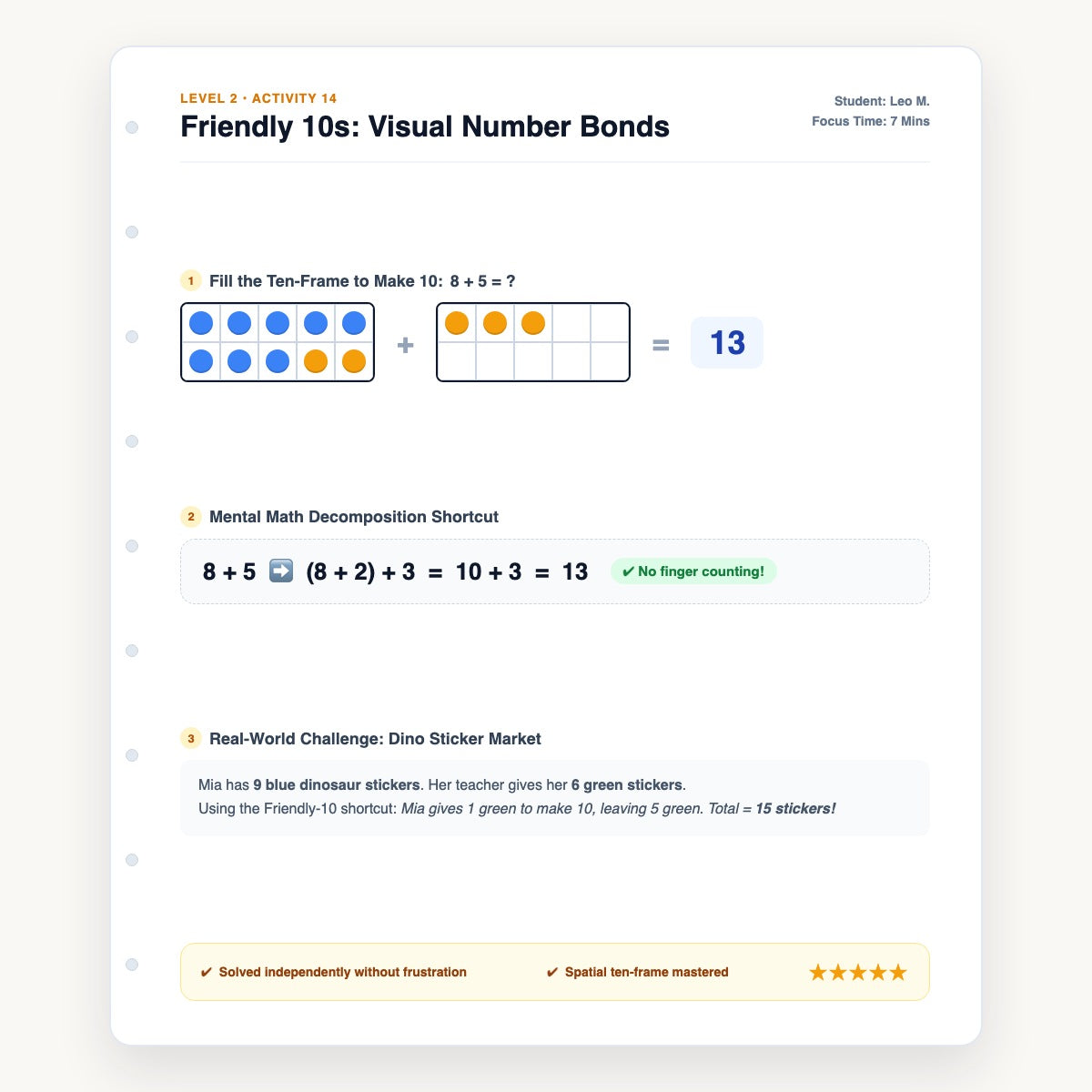 Ten-Frame Worksheet